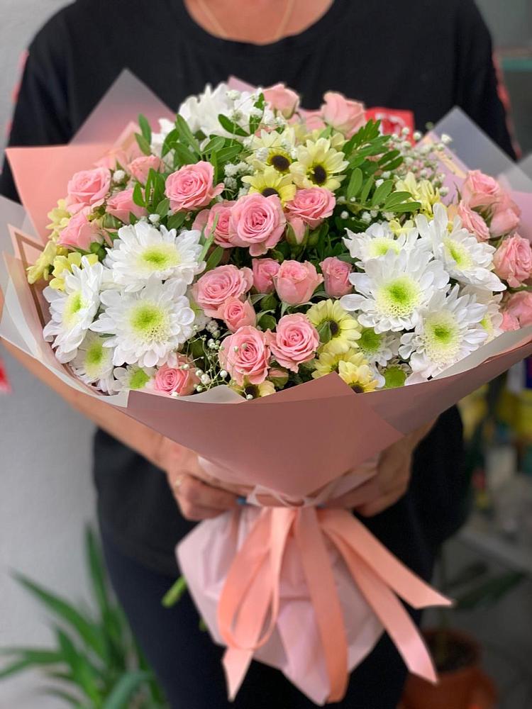 Букет цветов из: Розы и Хризантемы в Афанасово