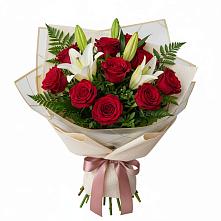 Букет цветов из:  Лилии и Розы в Афанасово