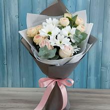 Букет цветов из:  Хризантемы и Розы #REPLACE_PRED# Афанасово