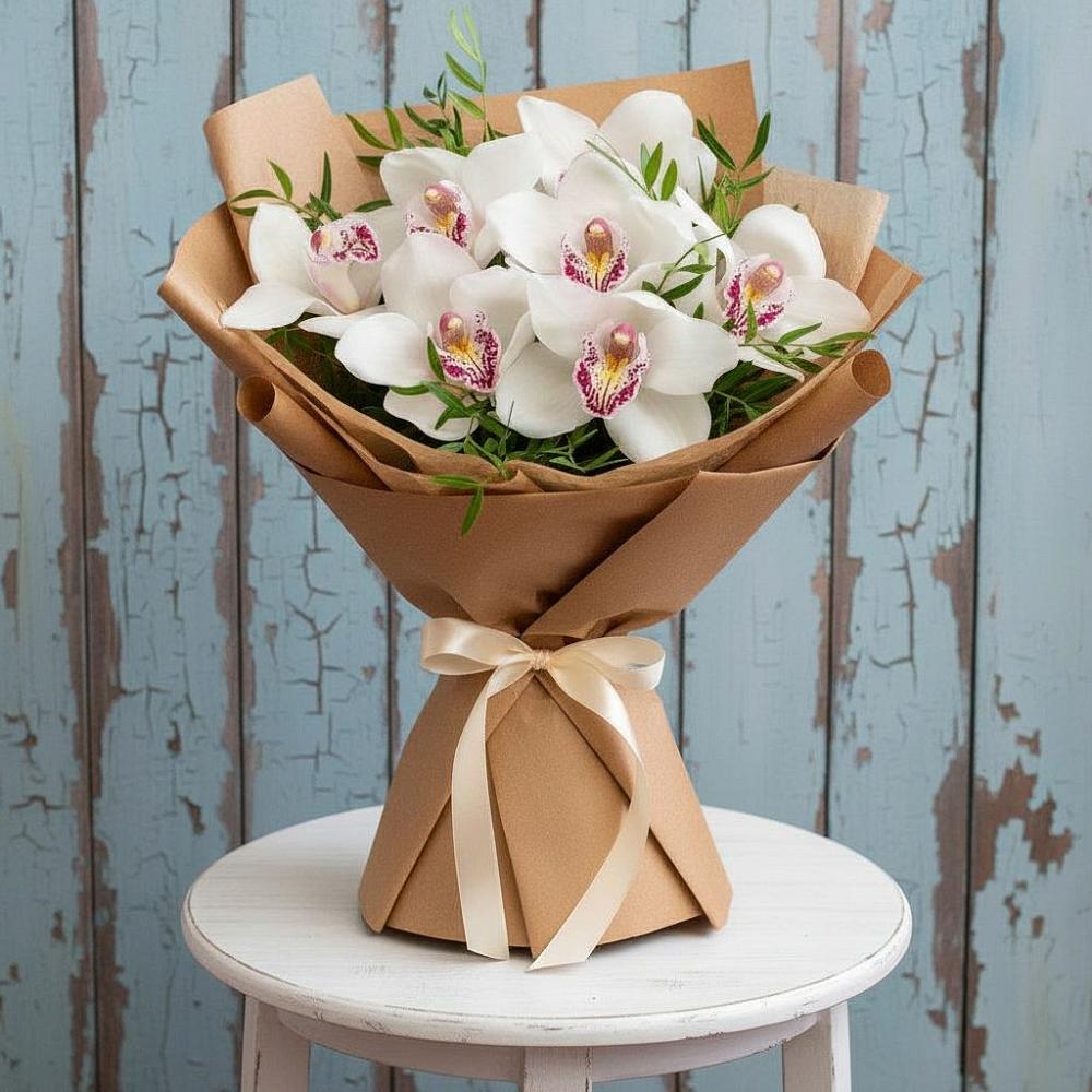 Букет цветов из: Орхидеи и Розы в Афанасово