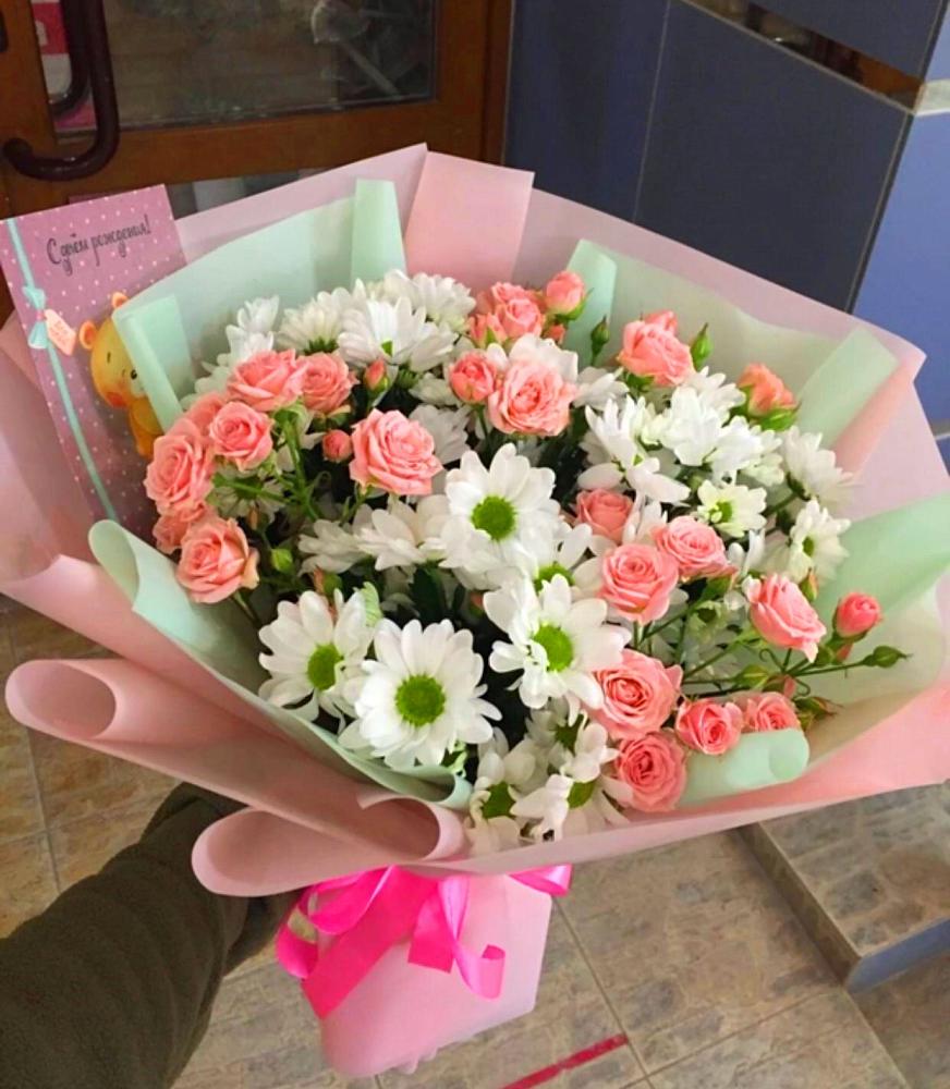 Букет цветов из: Розы и Хризантемы в Афанасово