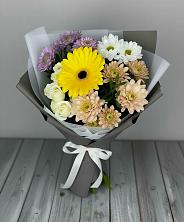 Букет цветов из:  Розы, Герберы и Хризантемы в Афанасово