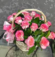 Цветочная композиция из Розы в корзине в Афанасово