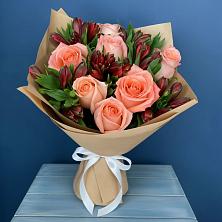 Букет цветов из:  Розы и Альстромерии в Афанасово