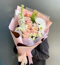 Букет цветов из:  Хризантемы и Розы в Афанасово