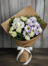 Букет цветов из:  Хризантемы и Розы в Афанасово