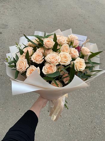 Букет Кремовые розы Латте в Афанасово