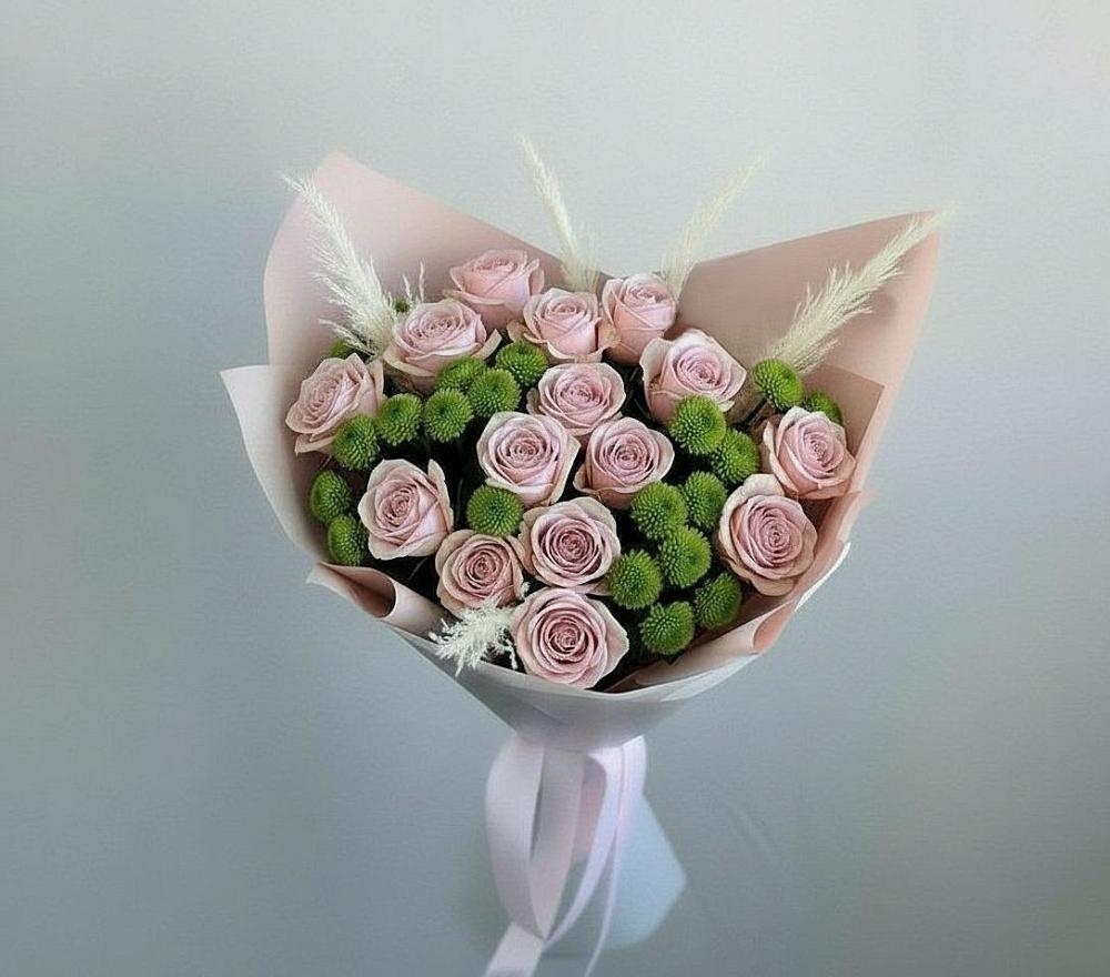 Букет цветов из: Розы и Хризантемы в Афанасово