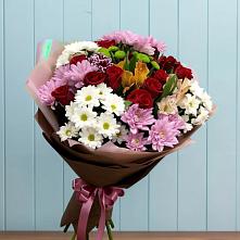 Букет цветов из:  Розы, Хризантемы и Альстромерии в Афанасово