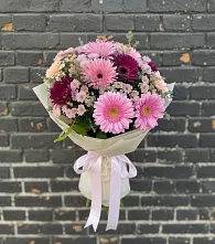 Букет цветов из:  Герберы и Хризантемы в Афанасово