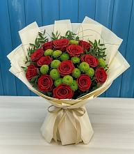 Букет цветов из:  Розы и Хризантемы #REPLACE_PRED# Афанасово