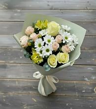 Букет цветов из:  Альстромерии, Розы и Хризантемы #REPLACE_PRED# Афанасово