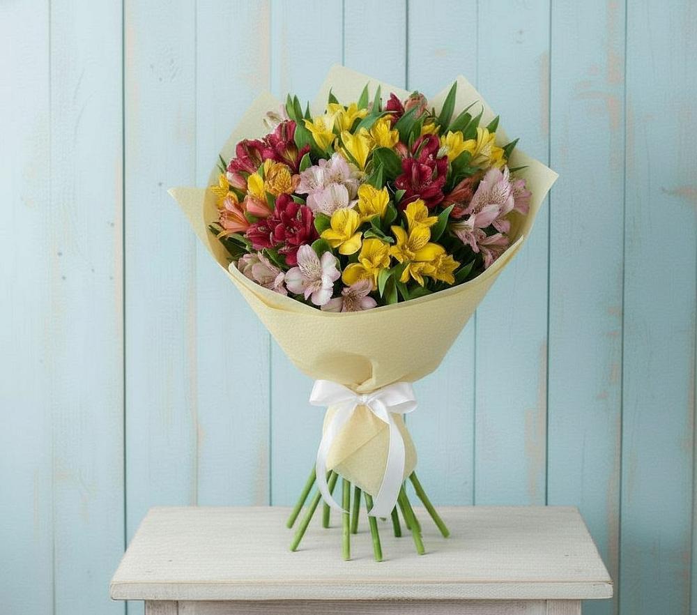 Букет цветов из: Альстромерии в Афанасово